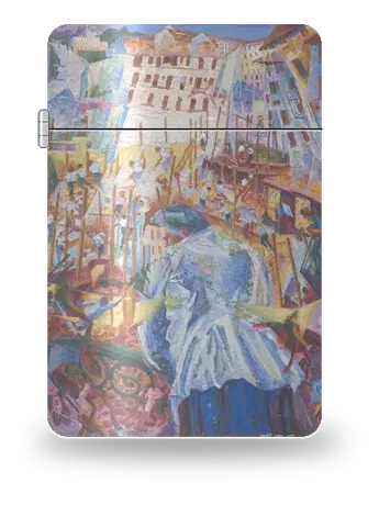 La strada entra nella casa di Umberto Boccioni – cover d’arte per inserto di accendino