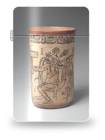 Vaso con scena mitologica di Americhe antiche · Maya – cover d’arte per inserto di accendino