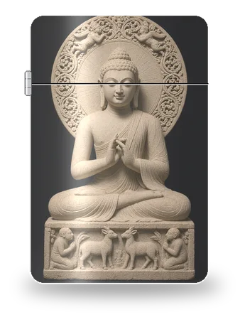 Buddha di Sarnath di Civiltà antiche · India antica – cover d’arte per inserto di accendino