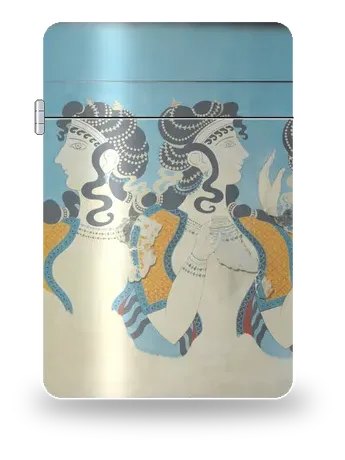 Le dame in blu di Civiltà antiche · Minoici ed Egeo – cover d’arte per inserto di accendino