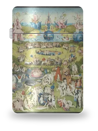 Le Jardin des délices, triptyque : volet central (Délices) de Jérôme Bosch – boîtier d’art pour insert de briquet
