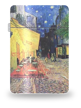 Terrazza del caffè la sera, Place du Forum, Arles di Vincent van Gogh – cover d’arte per inserto di accendino
