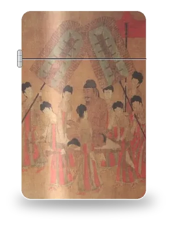 L'imperatore Taizong riceve l'inviato tibetano di Attribuito a Yan Liben – cover d’arte per inserto di accendino