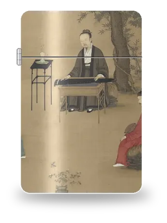 Ascoltando il qin di Zhao Ji (imperatore Huizong) – cover d’arte per inserto di accendino