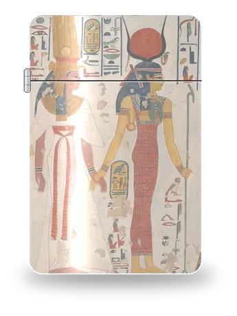 Nefertari guidata da Iside di Pittura dell’antico Egitto – cover d’arte per inserto di accendino