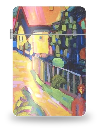 Murnau, strada con donne di Vasilij Kandinskij – cover d’arte per inserto di accendino