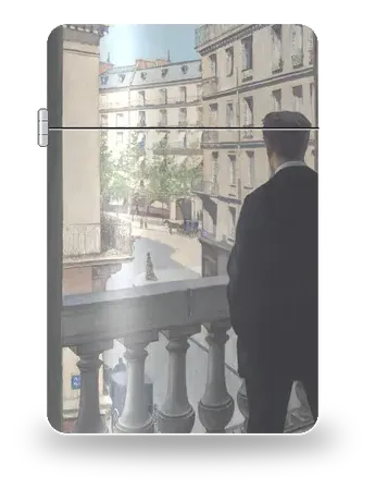 Giovane alla finestra di Gustave Caillebotte – cover d’arte per inserto di accendino