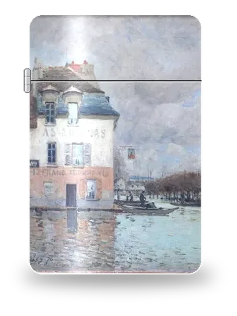 L'inondazione a Port-Marly di Alfred Sisley – cover d’arte per inserto di accendino