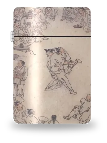 씨름（摔跤）（金弘道）艺术外壳