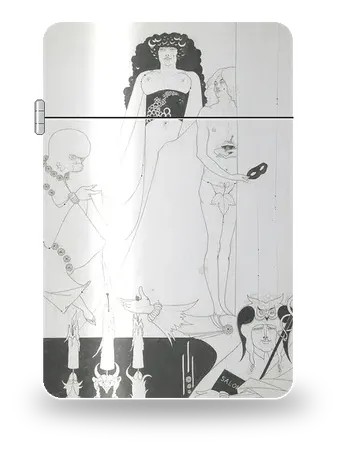 Entra Erodiade (Salome) di Aubrey Beardsley – cover d’arte per inserto di accendino