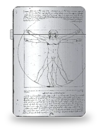 Uomo Vitruviano di Leonardo da Vinci – cover d’arte per inserto di accendino