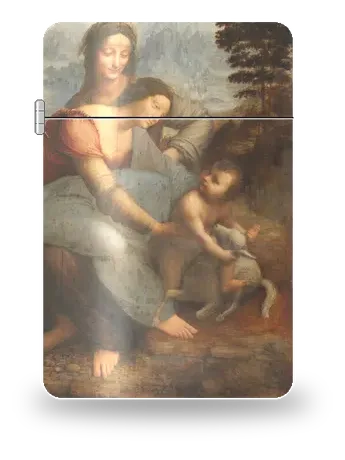 Sant’Anna, la Madonna e il Bambino di Leonardo da Vinci – cover d’arte per inserto di accendino