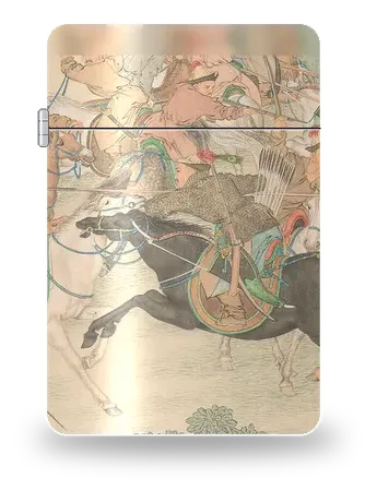 Ayusi alla carica di Giuseppe Castiglione (Lang Shining) – cover d’arte per inserto di accendino