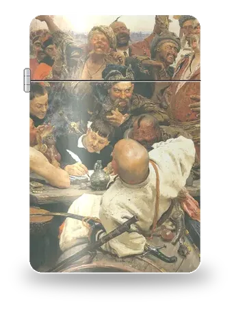 I cosacchi dello Zaporož’e scrivono al sultano di Il’ja Repin – cover d’arte per inserto di accendino