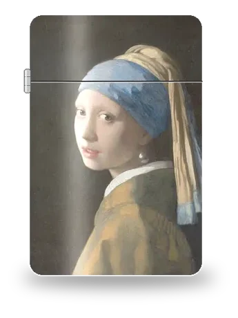 Ragazza con l'orecchino di perla di Johannes Vermeer – cover d’arte per inserto di accendino