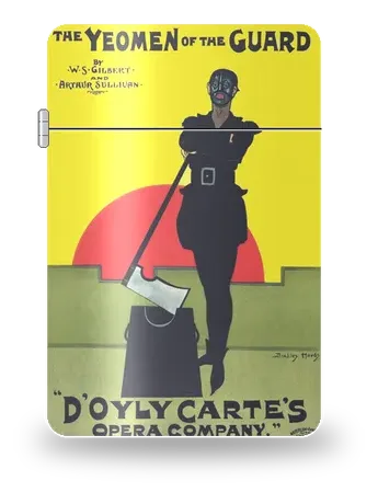 The Yeomen of the Guard di Dudley Hardy – cover d’arte per inserto di accendino