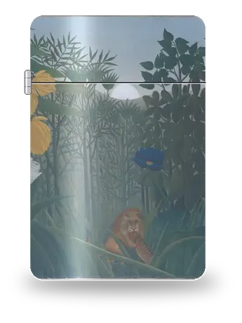 Il pasto del leone di Henri Rousseau – cover d’arte per inserto di accendino