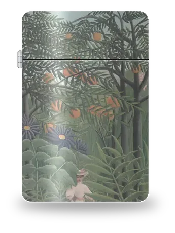 Donna che passeggia in una foresta esotica di Henri Rousseau – cover d’arte per inserto di accendino