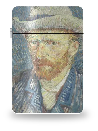 Autoritratto con cappello di feltro grigio di Vincent van Gogh – cover d’arte per inserto di accendino