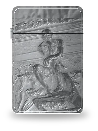 La Porta dell’Inferno (dettaglio) di Auguste Rodin – cover d’arte per inserto di accendino