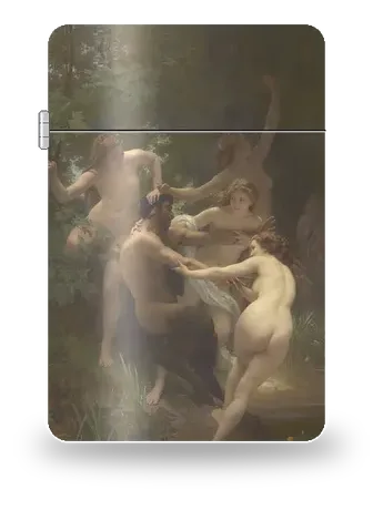 Ninfe e satiro di William-Adolphe Bouguereau – cover d’arte per inserto di accendino