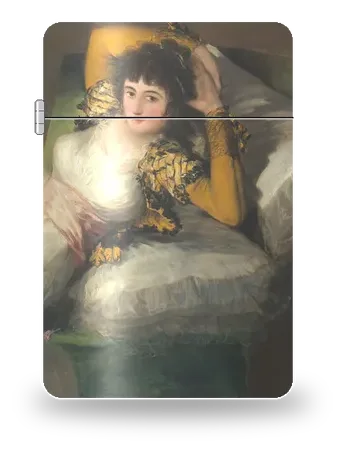 La Maja vestita di Francisco Goya – cover d’arte per inserto di accendino