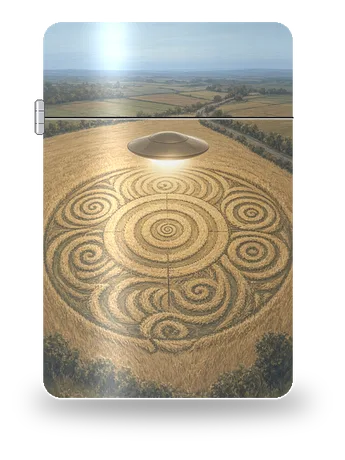 La spirale nel campo di grano di Viaggi della zattera stellare · UFO – cover d’arte per inserto di accendino