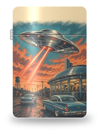 메인 스트리트 위의 비행접시 (성사 원항 · 미확인 비행물체 UFO) 아트 케이스
