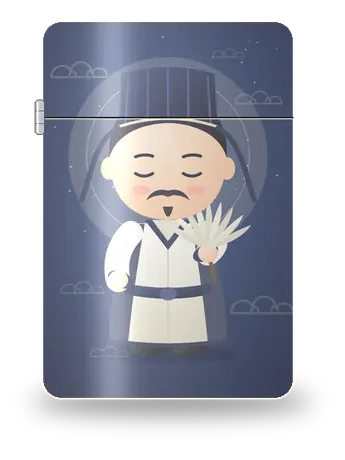 Zhuge Liang, il Drago dormiente di Eroi dei Tre Regni – cover d’arte per inserto di accendino