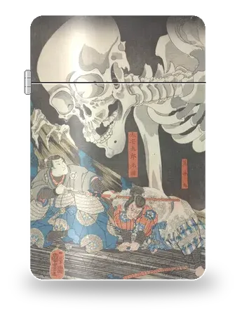 Takiyasha la strega e lo spettro scheletro di Utagawa Kuniyoshi – cover d’arte per inserto di accendino