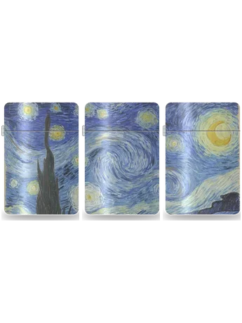 《星月夜》三联套装（3枚）（文森特·梵高）艺术外壳
