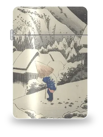 Kambara: neve notturna di Utagawa Hiroshige – cover d’arte per inserto di accendino