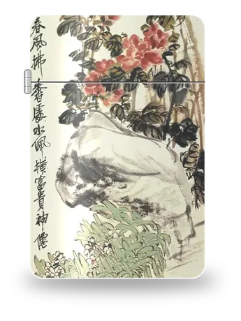 Peonie e narcisi di Wu Changshuo – cover d’arte per inserto di accendino